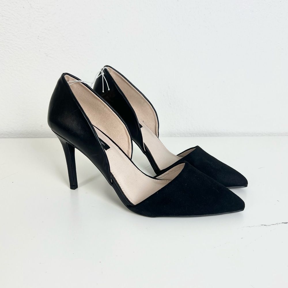 NWT French Connection Black Stiletto D’orsey Pumps Heels - Picture 2 of 8